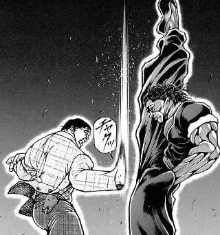 【悲報】範馬勇次郎さん、挑んできたモブキャラをとんでもない目に合わせてしまう