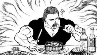 【画像】範馬勇次郎さん、飯の食い方が汚すぎる…