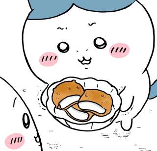 【ちいかわ】ハチワレ、いなりもち共有
