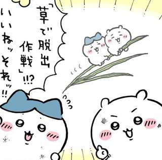 【再再・草むしり検定】ちいかわ、草で脱出を試みる