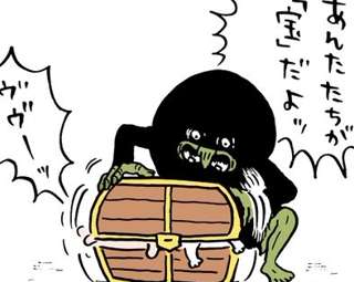 ちいかわのモモンガとカニ、ガチで追い詰められる