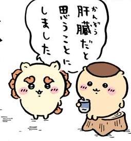 ちいかわのシーサー、肝臓になる