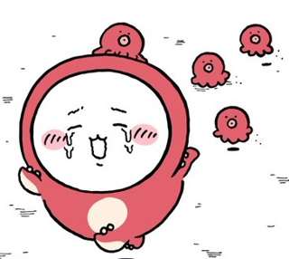 ちいかわ、たこヅいてる