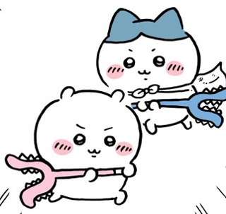 ちいかわ、特訓に参加