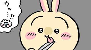 ちいかわ、うさぎに刃物