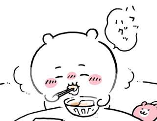 ちいかわ、湯豆腐を食べる