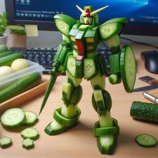 きゅうりでガンダムを作る猛者現るｗｗｗｗｗｗｗｗｗｗ