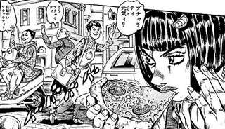 街の人A「ようブチャラティ！」街の人B「元気かいブチャラティ！」