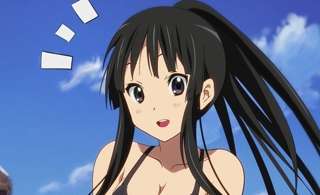 秋山澪さん、恥ずかしがりなのに黒ビキニなんて大胆な水着を着てしまうｗｗｗｗ