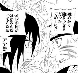 サスケ「初めから独りっきりだったてめーにオレの何が分かるってんだ！アア！！？」