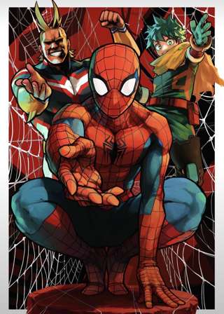 堀越耕平「スパイダーマン描きました」マーベル「ありがとうホリコシ！！今度はキミの漫画を描かせてもらったよ」